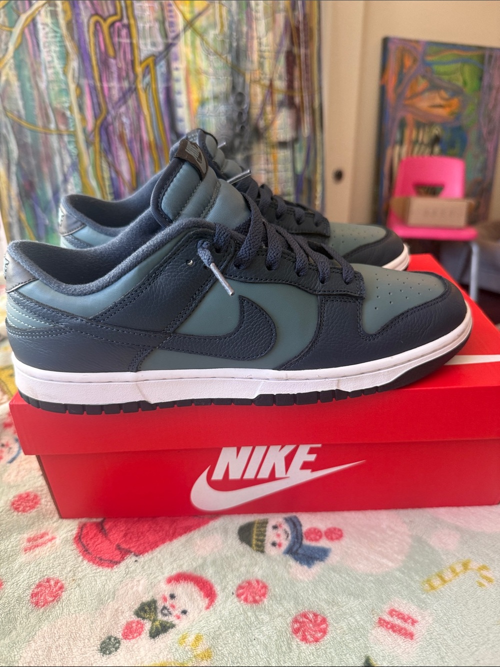 Nike Low-Top Sneakers in Slate Blue and Charcoal

Not original box